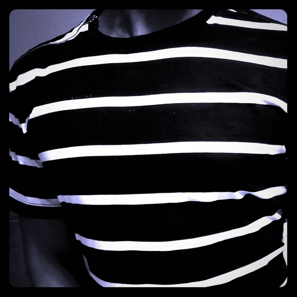 Polo Ralph Lauren Other - Striped crew neck tee with zippered shoulder